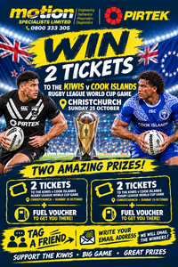 WIN TICKETS TO THE KIWIS v COOK ISLANDS Rugby League World Cup Game! WIN TICKETS TO THE KIWIS v COOK ISLANDS Rugby League World Cup Game!